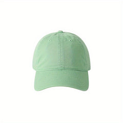Letter Patch Baseball Cap Mint Green Lightweight Casual Sun Hat