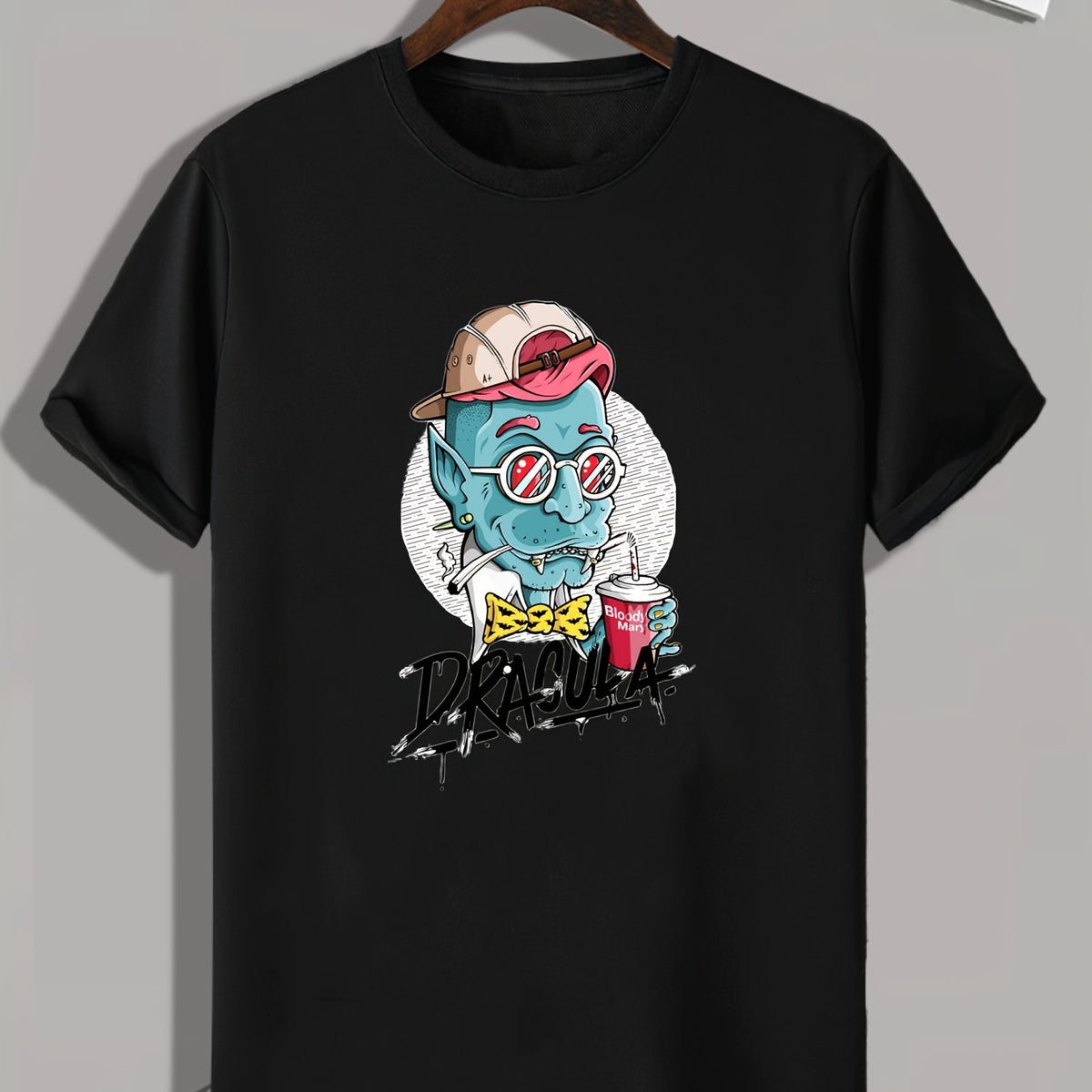 Monster Print Men's Graphic T-Shirt for Summer