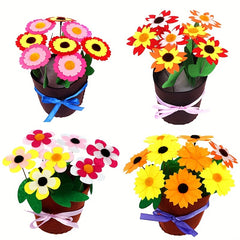 Kids DIY Flower Pot Kit Fabric Art Plant Toy