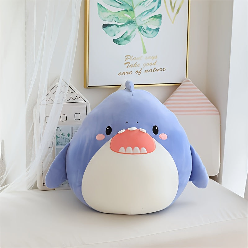 2pcs Shark Plush Dolls Cartoon Animal Shape Soft Stuffed Animals