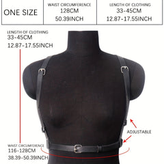  PU Leather Harness Belt Adjustable Punk Waistband Sexy Rivet