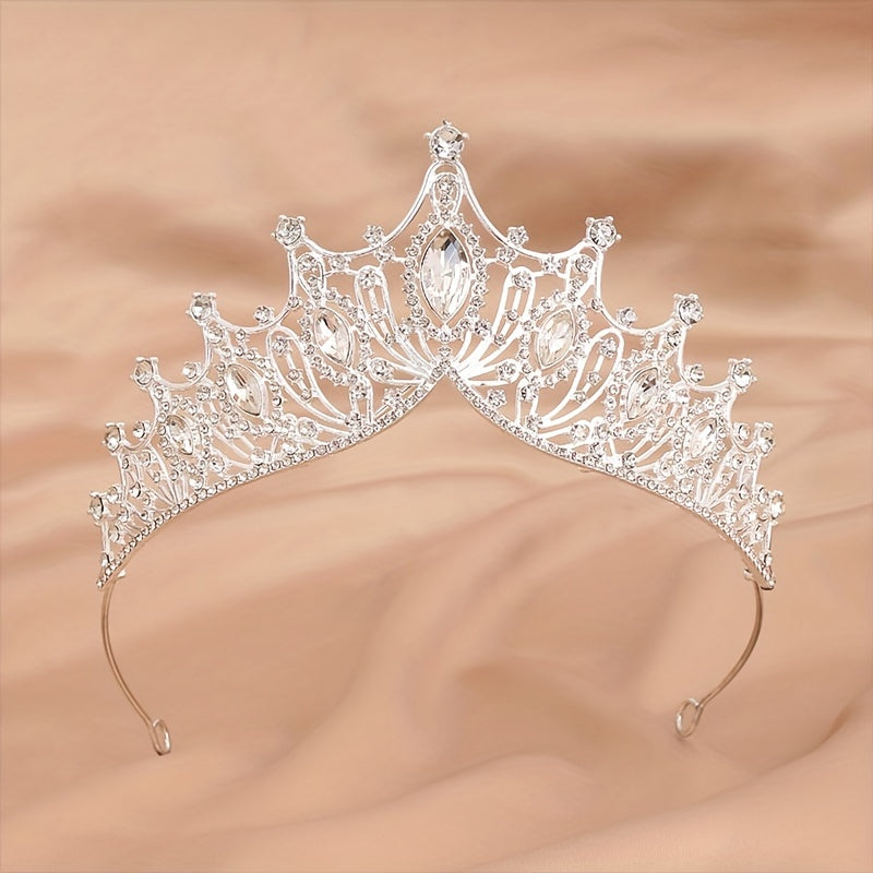 Crystal Headband Bridal Silvery Hair Band Princess Crown Head Jewelry Hair Acces