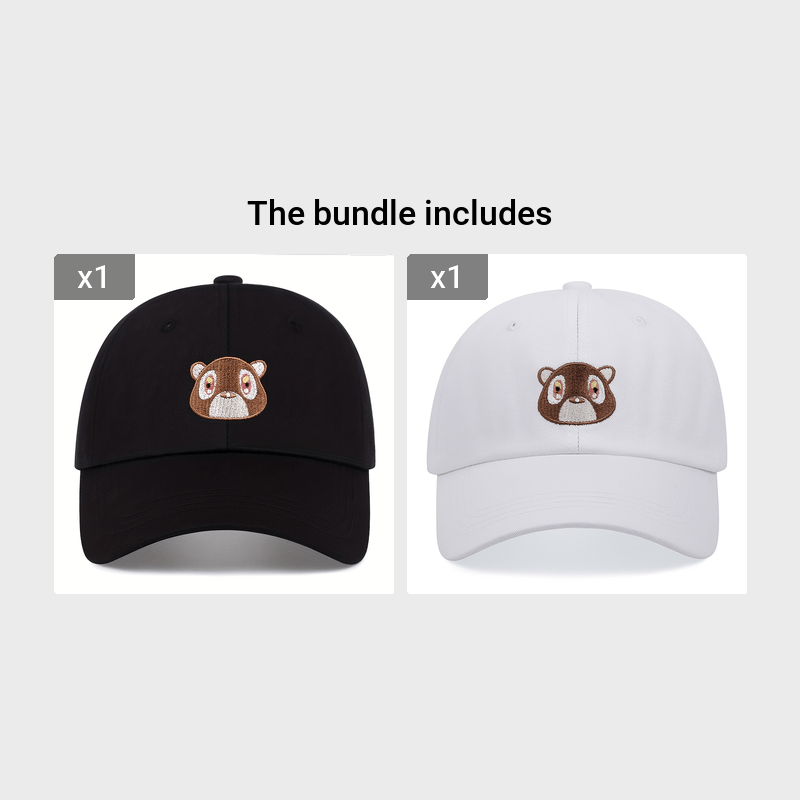 Cartoon Bear Baseball Cap Soft Top Hip hop Dad Hat