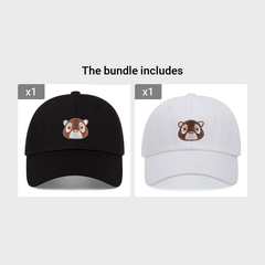 Cartoon Bear Baseball Cap Soft Top Hip hop Dad Hat