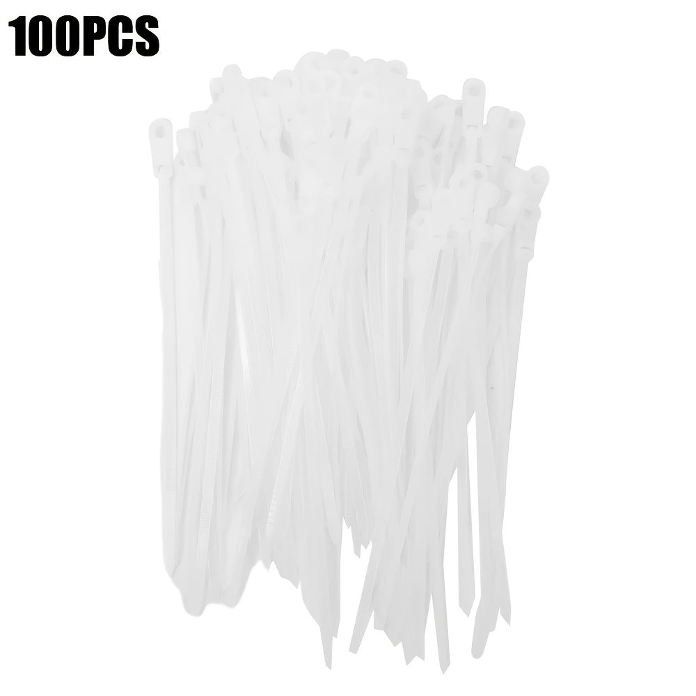 100pcs Screw Hole Nylon Cable Ties Heavy Duty Adjustable Self locking Cord Ties