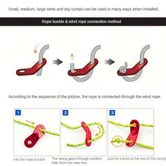 10pcs Camping Tent Wind Rope Fixing Buckles Aluminum Alloy Adjuster