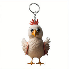 Acrylic Rooster Keychain Pendant Cock Series Backpack Ornament