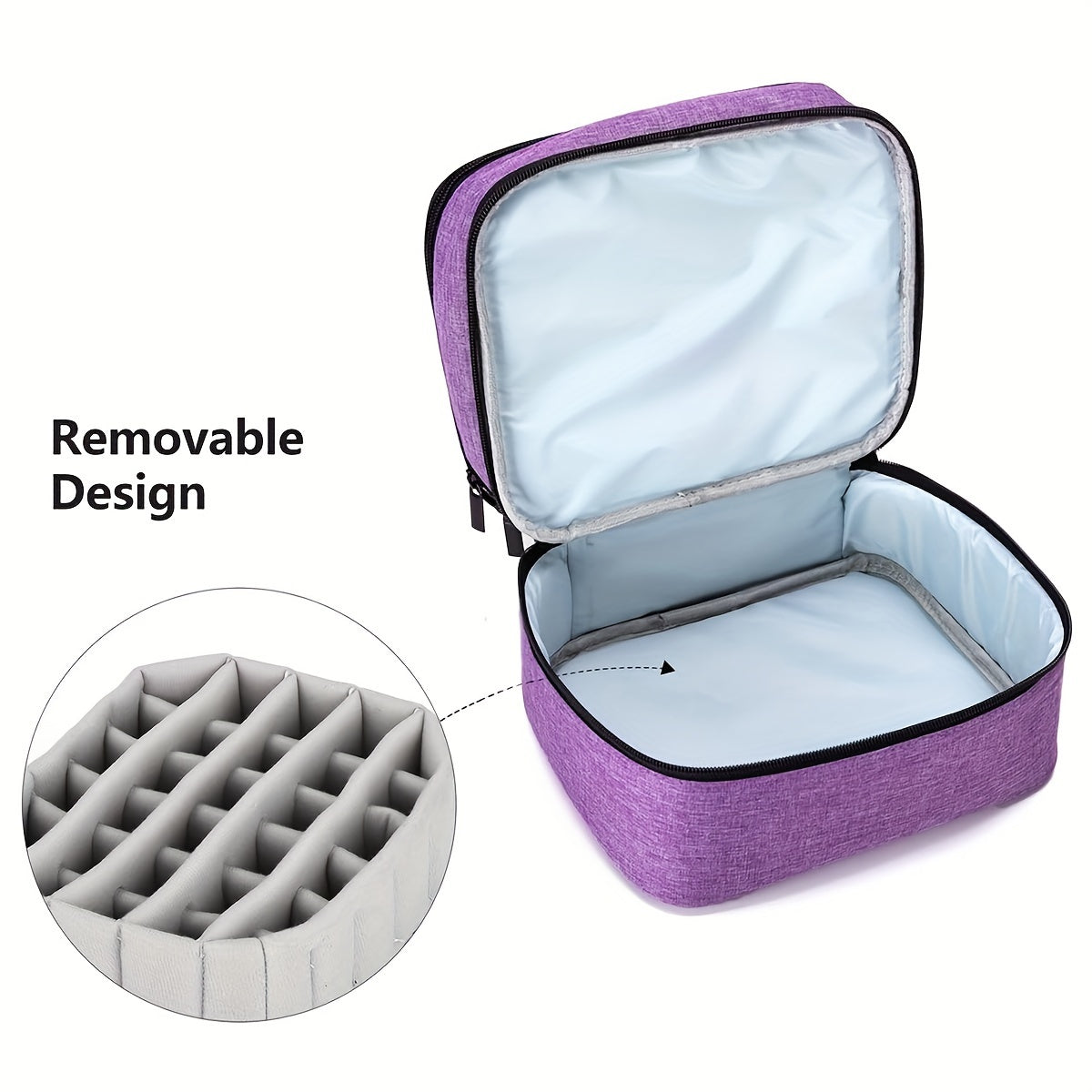 Nail Polish Storage Bag Holds 30 Bottles Double Layer Essential Storage Box