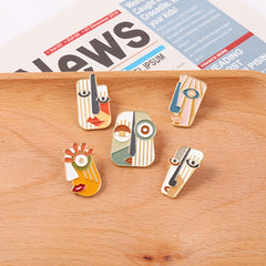 Men's Unique Face Pattern Zinc Alloy Pin