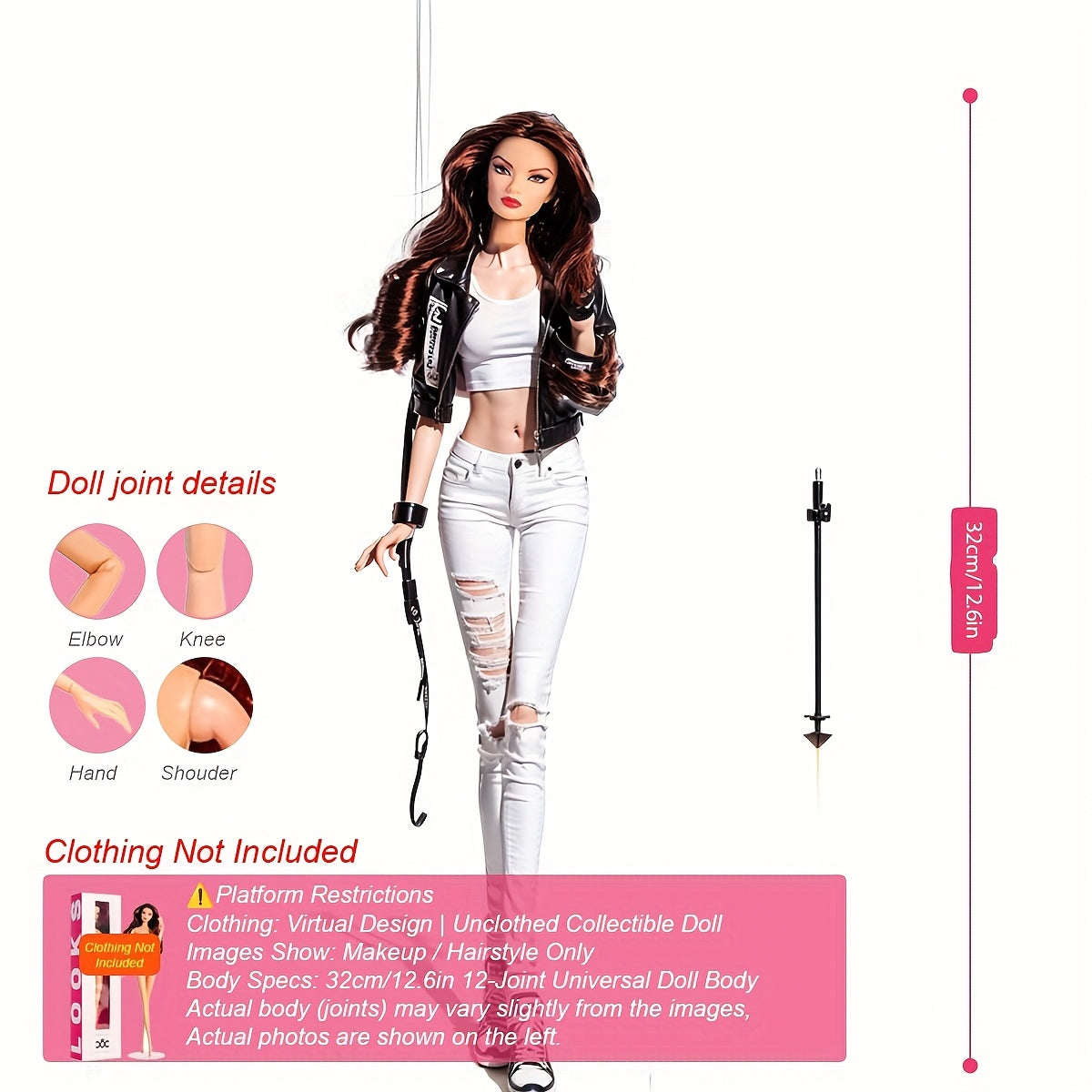 Golden Label Model Doll Gift 12 Joint Poseable Girl Toy