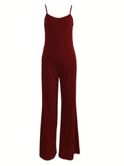  Basic Jumpsuit - Slim Fit Straight Leg Cami Jumpsuit