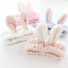 3D Rabbit Ear Headband Soft Headbands for Skincare Spa Shower