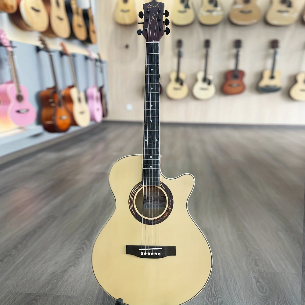 40 in Folk Guitar Matte Birch Wood Missing Corners