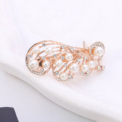 Rhinestone Hair Barrettes Pearl Hair Clips Styling Accessories for Women