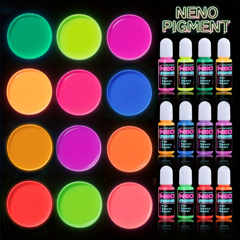 Neon UV Epoxy Resin Dye Kit 12 Colors