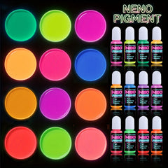 Neon UV Epoxy Resin Dye Kit 12 Colors