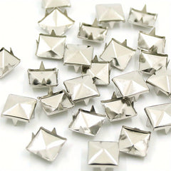 500pcs Iron Square Pyramid Studs 4 Prong Metal Nailhead Spikes
