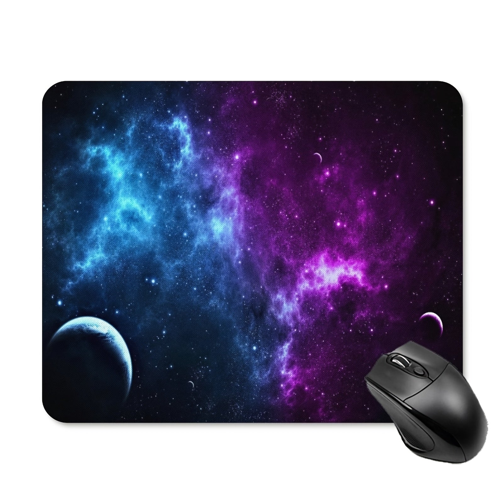 Purple Galaxy Mouse Pad Personalized - Non Slip Rubber Mousepad