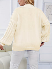  Jacquard Long Sleeve Sweater Women's Pullover Jumper