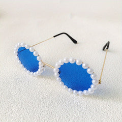 Girl's Faux Pearl Sunglasses Parent Child Style UV Protection Baby Glasses