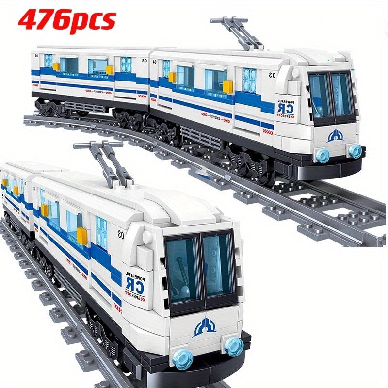 476pcs City Train Series Railway Transportation Track Building Blocks Toy