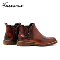 FARWARWO Men's Zipper Chelsea Boots Fall Winter Gift
