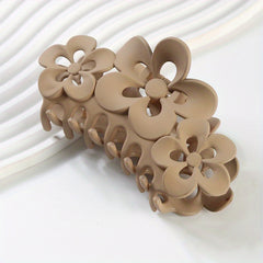 Matte Flower Hair Claw Female Headwear Shark Claw Hair Accessory