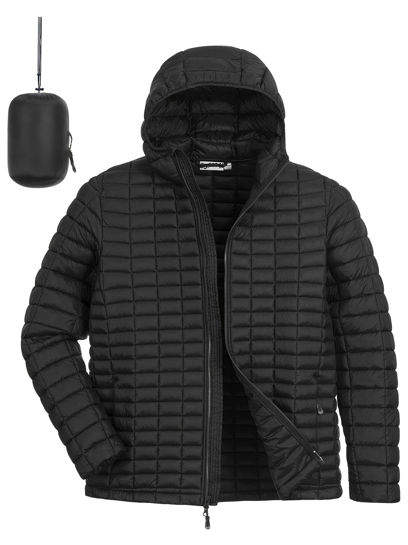 Men's Hooded Lightweight Thermal Packable Winter Jacket