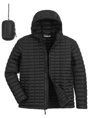 Men's Hooded Lightweight Thermal Packable Winter Jacket