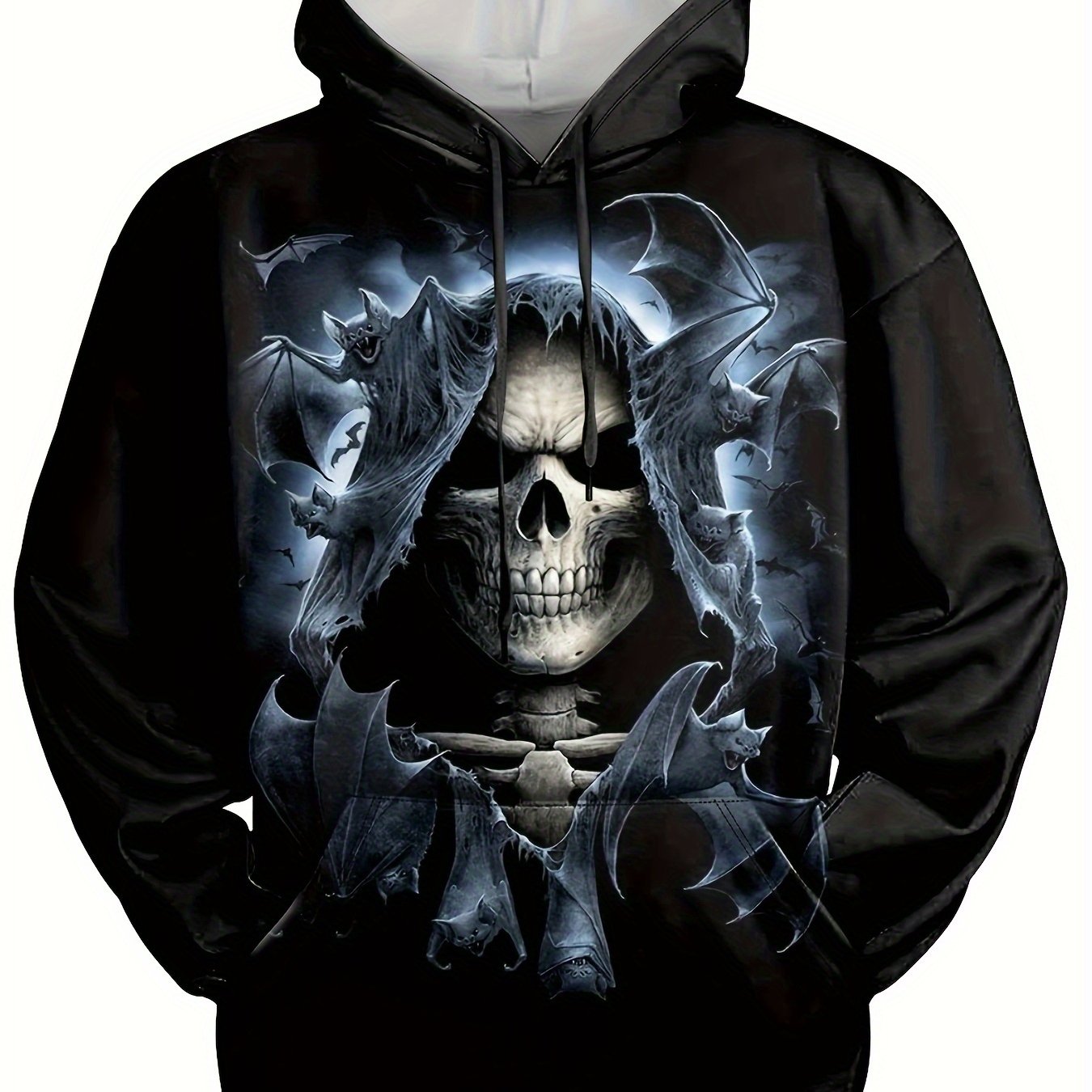 Horror Skull Print Hoodie for Men