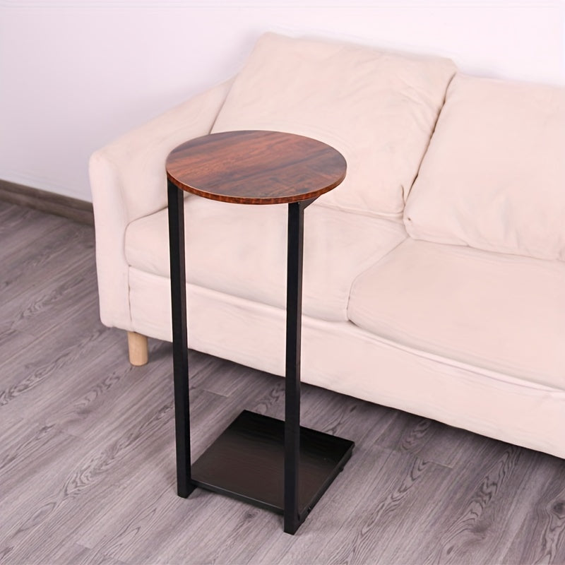 C Shaped End Side Table For Couch And Bed Small Spaces