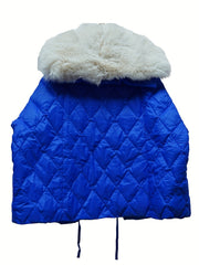 Women's Fuzzy Puffer Jacket Loose Warm Winter Coat
