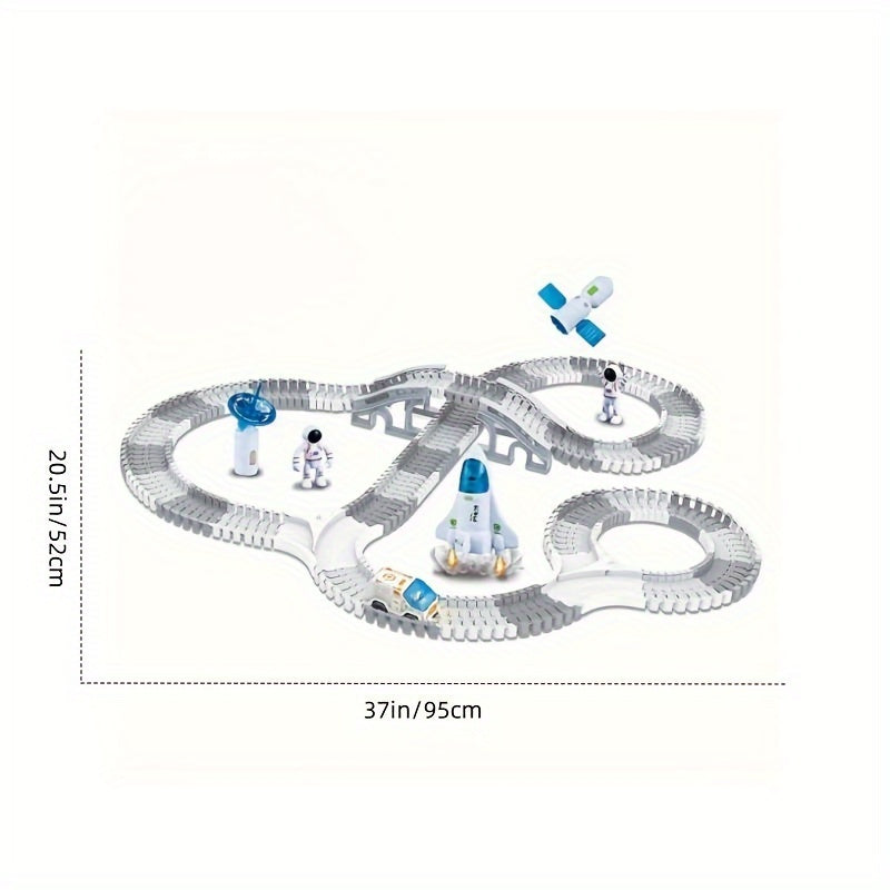 221pcs Space Train Track Set with Astronauts and Space Car