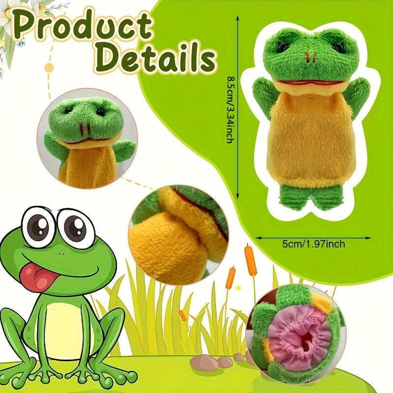 24pcs Plush Animal Finger Puppet Set for Storytelling Games