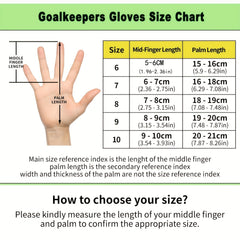 Anti Slip Soccer Goalkeeper Gloves High Performance Size 6-10