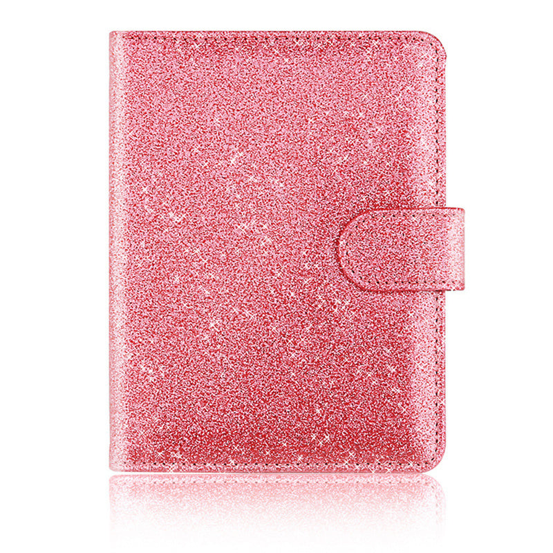 RFID Blocking Pink Bling Passport Holder Card Organizer Wallet
