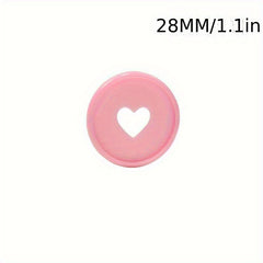 50pcs 28MM Love Round Plate Binding Buckle for Loose Leaf Hand Account Book