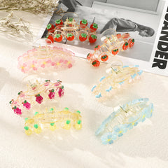 Fruit Pattern Large Hair Claw Acrylic Hair Accessories