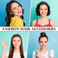9pcs Solid Headband Skinny Head Hoop Nonslip Hair Band Sweet Hair Accessories