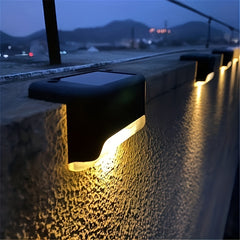 Outdoor Solar Wall Light 16pcs Warm White Waterproof LED Fence Garden Light