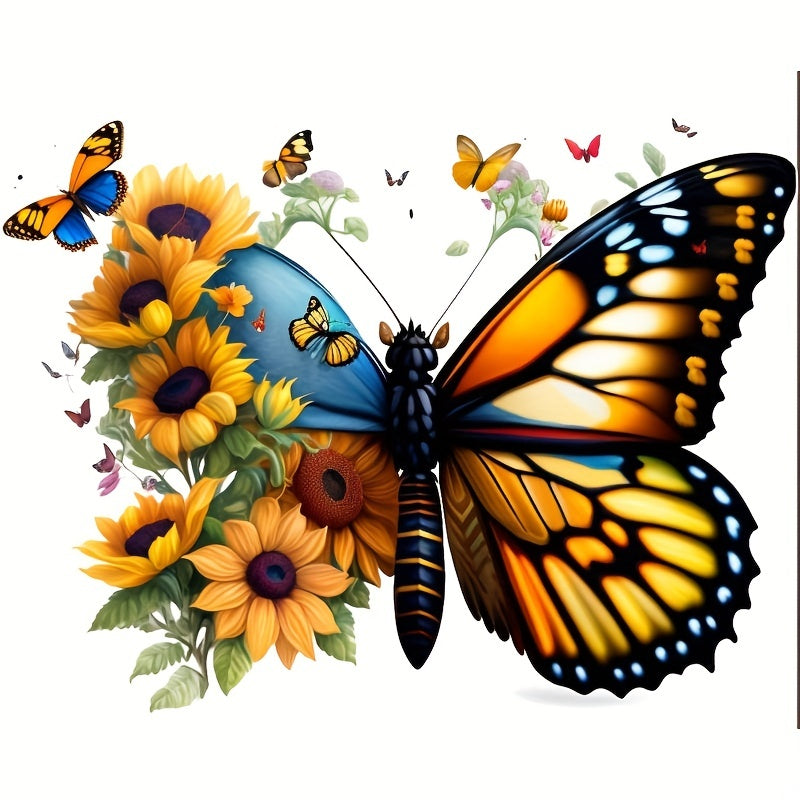 2pcs Butterfly Shape Heat Transfer Stickers For T shirt Jeans