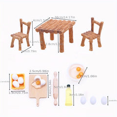 Dollhouse Food Play Set Pretend Play Kitchen Accessories Mini Food Toy