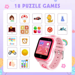 Kids Smart Watch HD Touchscreen Camera Video Player 18 Games Pedometer