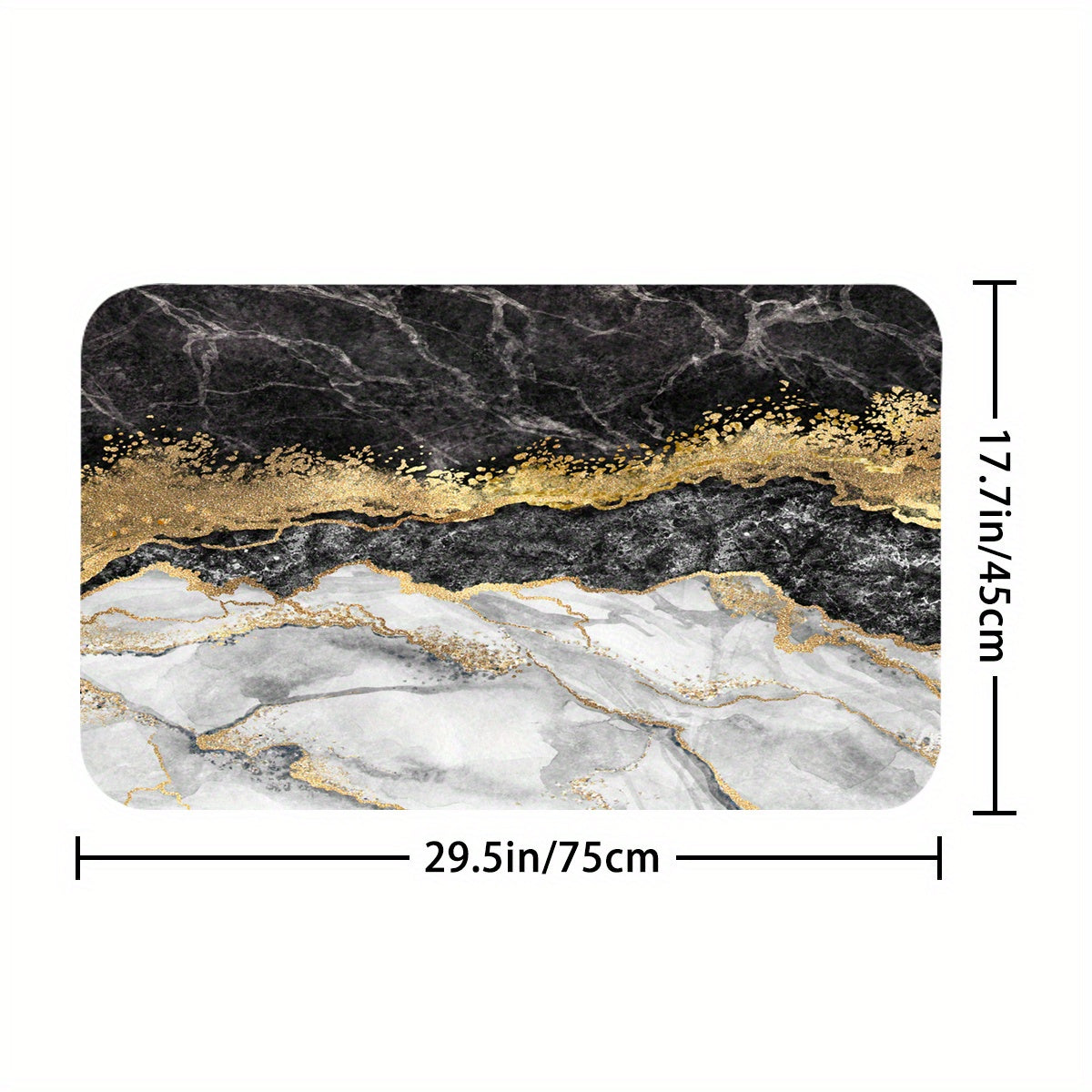 Waterproof Marble Shower Curtain with Rug & Mat Set