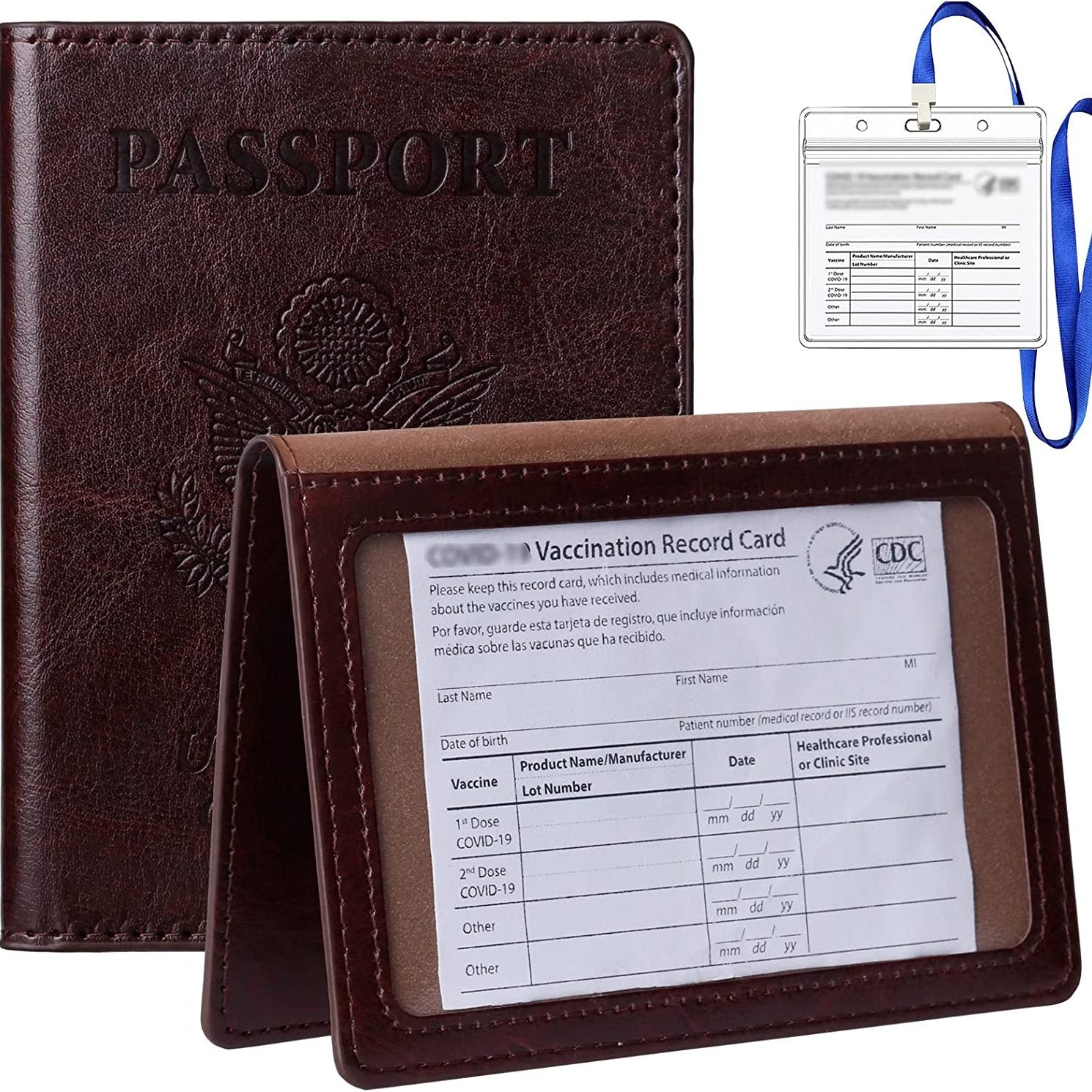 Passport Holder Travel Bag PU Leather Passport Cover Protector Waterproof