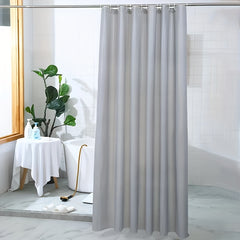 Heavy Duty Waterproof Shower Curtain with 12 Plastic Hooks