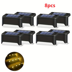 Outdoor Solar Wall Light 16pcs Warm White Waterproof LED Fence Garden Light