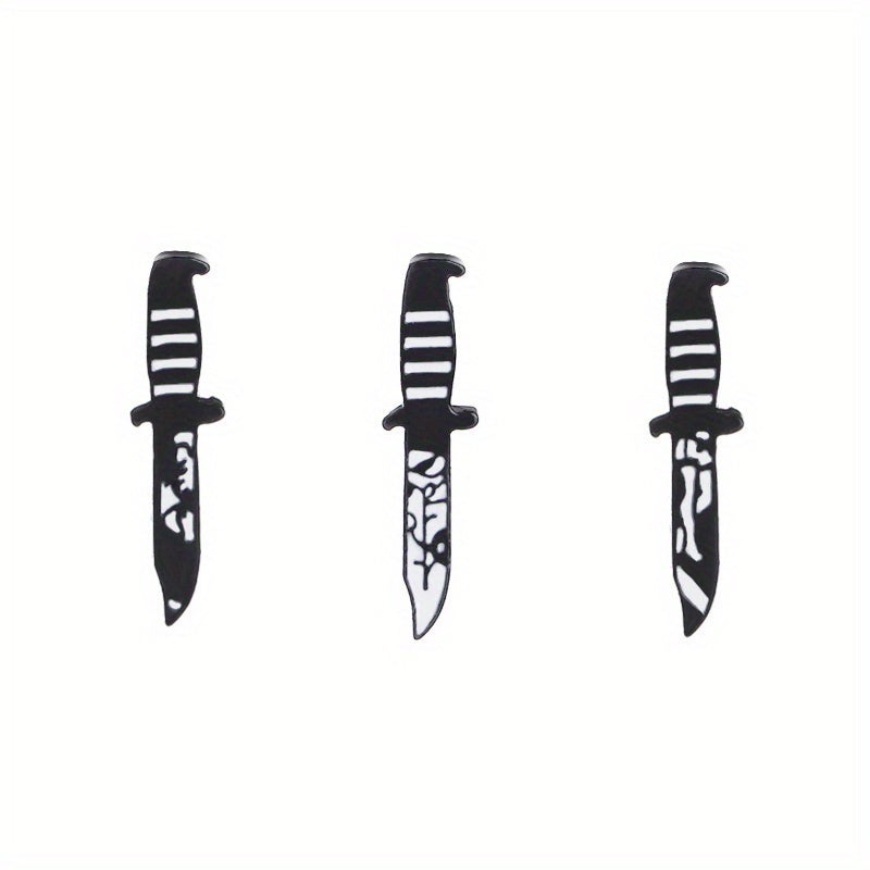 3pcs Punk Enamel Brooch Set for Men