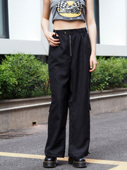  Buckle Wide Leg Cargo Trousers