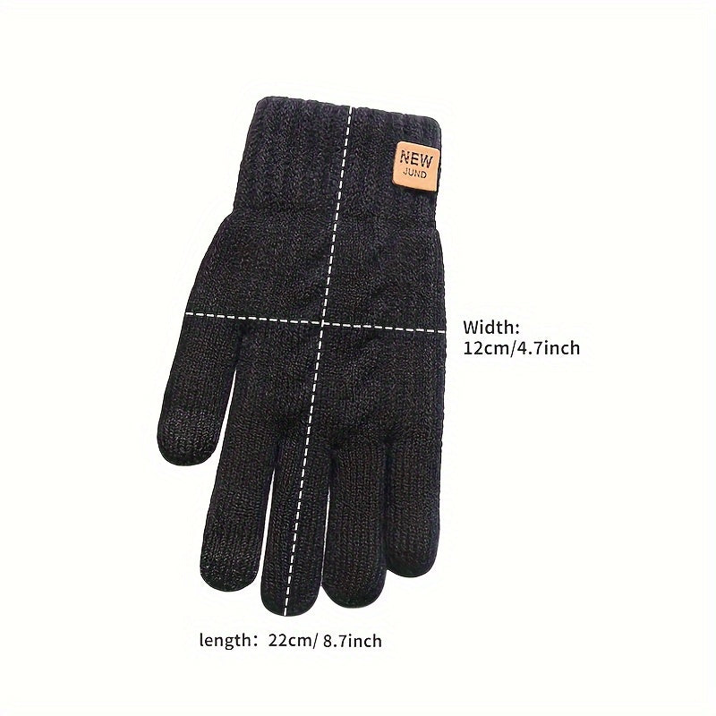Extra Thick Winter Gloves Touchscreen Double Layered Warmth